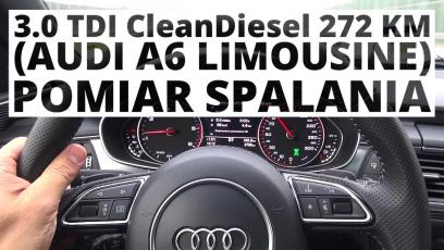 Audi A6 3.0 TDI quattro 272 KM (AT) - pomiar spalania 
