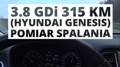 Hyundai Genesis 3.8 V6 GDI 315 KM (AT) - pomiar spalania 
