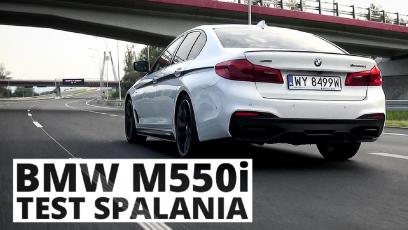 BMW M550i 4.4 V8 462 KM (AT) - pomiar zużycia paliwa