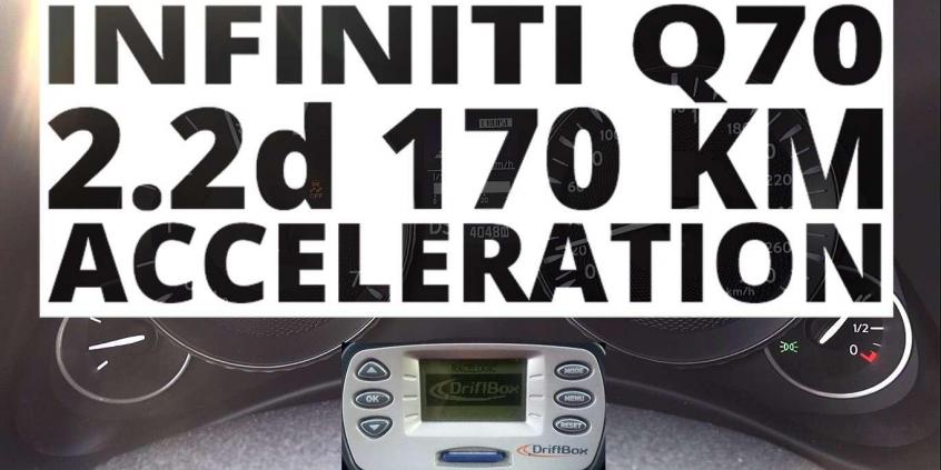 Infiniti Q70 2.2d 170 KM (AT) - przyspieszenie 0-100 km/h 