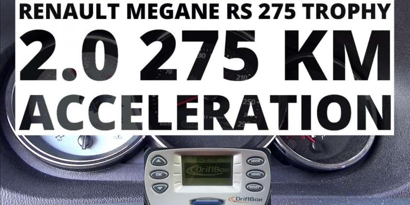 Renault Megane RS 275 Trophy 2.0 275 KM (MT) - przyspieszenie 0-100 km/h