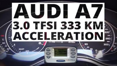 Audi A7 Sportback 3.0 TFSI 333 KM (AT) - przyspieszenie 0-100 km/h 