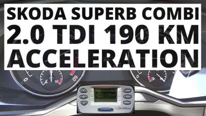 Skoda Superb Combi 2.0 TDI 190 KM (MT) - przyspieszenie 0-100 km/h