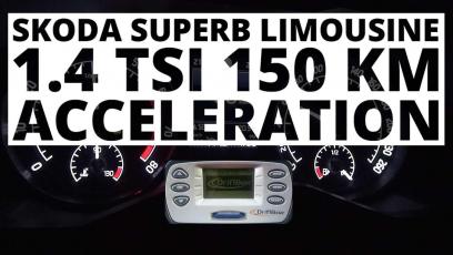 Skoda Superb 1.4 TSI 150 KM (MT) - przyspieszenie 0-100 km/h