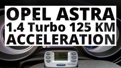 Opel Astra 1.4 Turbo 125 KM (MT) - przyspieszenie 0-100 km/h