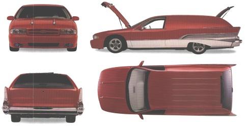 Szkic techniczny Chevrolet Caprice Classic IV Kombi
