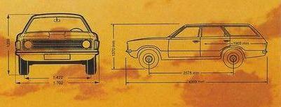 Szkic techniczny Ford Taunus I Kombi