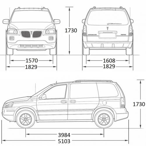 Szkic techniczny Pontiac Montana II