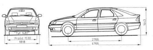 Szkic techniczny Renault Safrane I