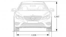 Mercedes E 500 Coupe Facelifting - szkic auta - wymiary