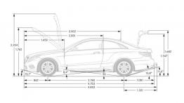 Mercedes E 500 Coupe Facelifting - szkic auta - wymiary