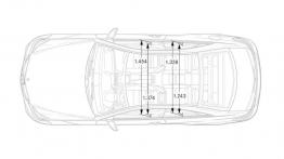 Mercedes E 500 Coupe Facelifting - szkic auta - wymiary