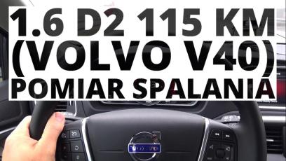 Volvo V40 Ocean Race 1.6 D2 115 KM (AT) - pomiar spalania 
