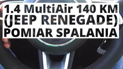 Jeep Renegade 1.4 MultiAir 140 KM (MT6) - pomiar spalania 