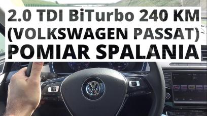 Volkswagen Passat 2.0 TDI BiTurbo 240 KM (AT) - pomiar spalania 