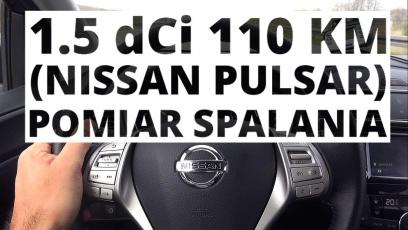 Nissan Pulsar 1.5 dCi 110 KM (MT) - pomiar spalania 