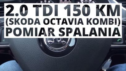 Skoda Octavia Kombi 2.0 TDI 150 KM (MT) - pomiar spalania 
