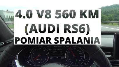 Audi RS6 Avant 4.0 V8 560 KM - pomiar spalania