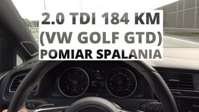 Volkswagen Golf GTD 2.0 TDI-CR 184 KM - pomiar spalania