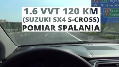Suzuki SX4 S-Cross 4WD 1.6 VVT 120 KM - pomiar spalania