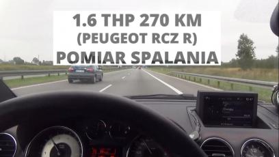 Peugeot RCZ R 1.6 THP 270 KM - pomiar spalania