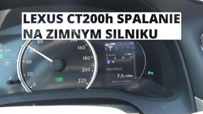 Lexus CT200h - spalanie na zimnym silniku
