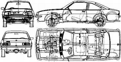 Szkic techniczny Opel Manta B