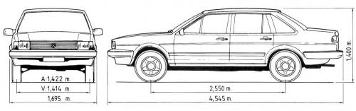 Szkic techniczny Volkswagen Santana