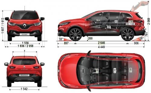 Szkic techniczny Renault Kadjar Crossover