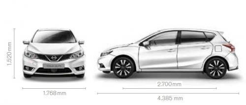 Szkic techniczny Nissan Pulsar