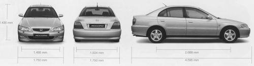 Szkic techniczny Honda Accord VI Sedan
