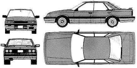 Szkic techniczny Nissan Skyline R31 Sedan