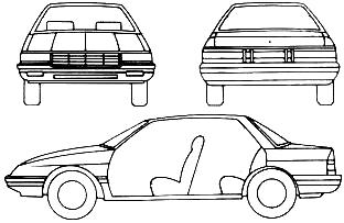 Szkic techniczny Chevrolet Corsica