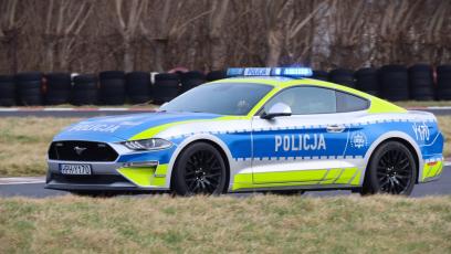 Tak wygląda policyjny Mustang po kolizji. Auto służyło zaledwie kilka miesięcy