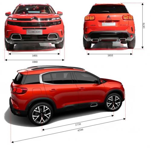 Szkic techniczny Citroen C5 Aircross I SUV