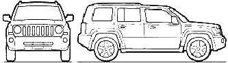 Szkic techniczny Jeep Patriot SUV