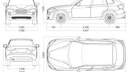 BMW X1 Concept - szkic auta - wymiary