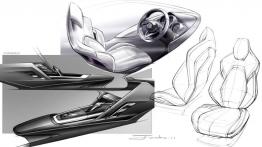 Mazda Takeri Concept - szkic wnętrza