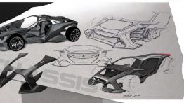 Peugeot Onyx Concept - szkice - schematy - inne ujęcie