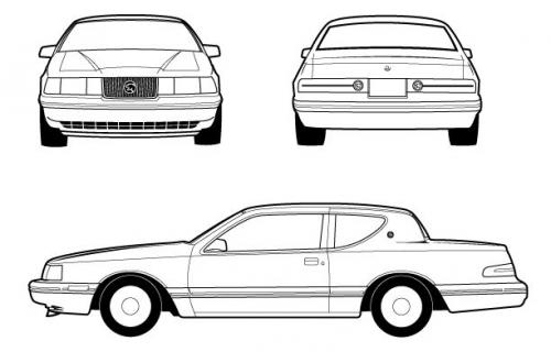 Szkic techniczny Mercury Cougar VI