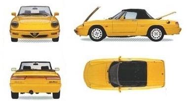Szkic techniczny Alfa Romeo Spider IV