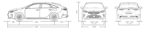 Szkic techniczny Kia Proceed Shooting Brake