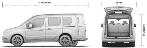 Szkic techniczny Ford Tourneo Connect II Grand