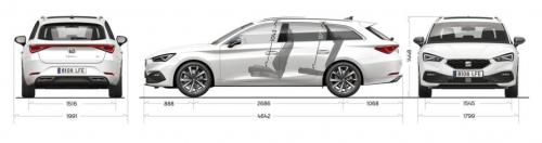 Szkic techniczny Seat Leon IV Sportstourer