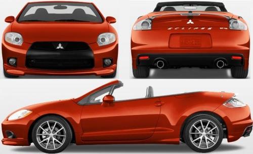 Szkic techniczny Mitsubishi Eclipse IV Cabrio