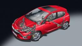 Opel Corsa E (2015) - wersja 5-drzwiowa - schemat konstrukcyjny auta