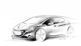 Peugeot 208 - wersja 5-drzwiowa - szkic auta