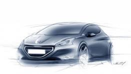 Peugeot 208 - wersja 5-drzwiowa - szkic auta
