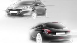 Peugeot 208 - wersja 5-drzwiowa - szkic auta