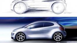 Peugeot 208 - wersja 5-drzwiowa - szkic auta